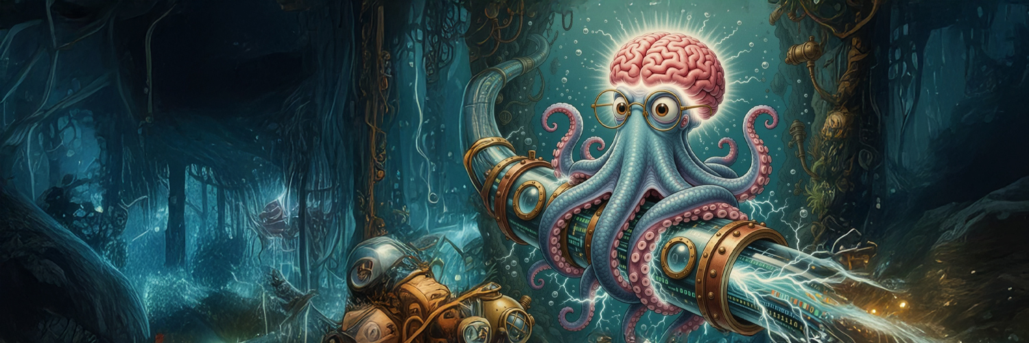 Octodamus tapping the internet cable